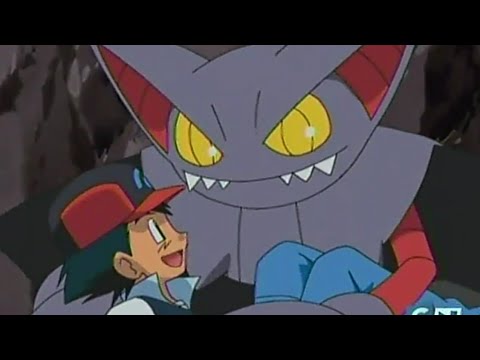 Ash's Gligar evolves into Gliscor!