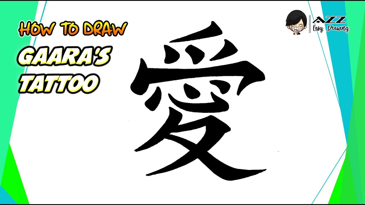 How to draw Gaara's Tattoo step by step