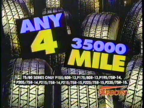 1995 Pep Boys "Lifetime brakes - Tires" TV Commercials