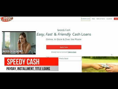 SPEEDY CASH ONLINE LOANS, CHECK CASHING, LINE OF CREDIT, & LOCATIONS NEAR ME