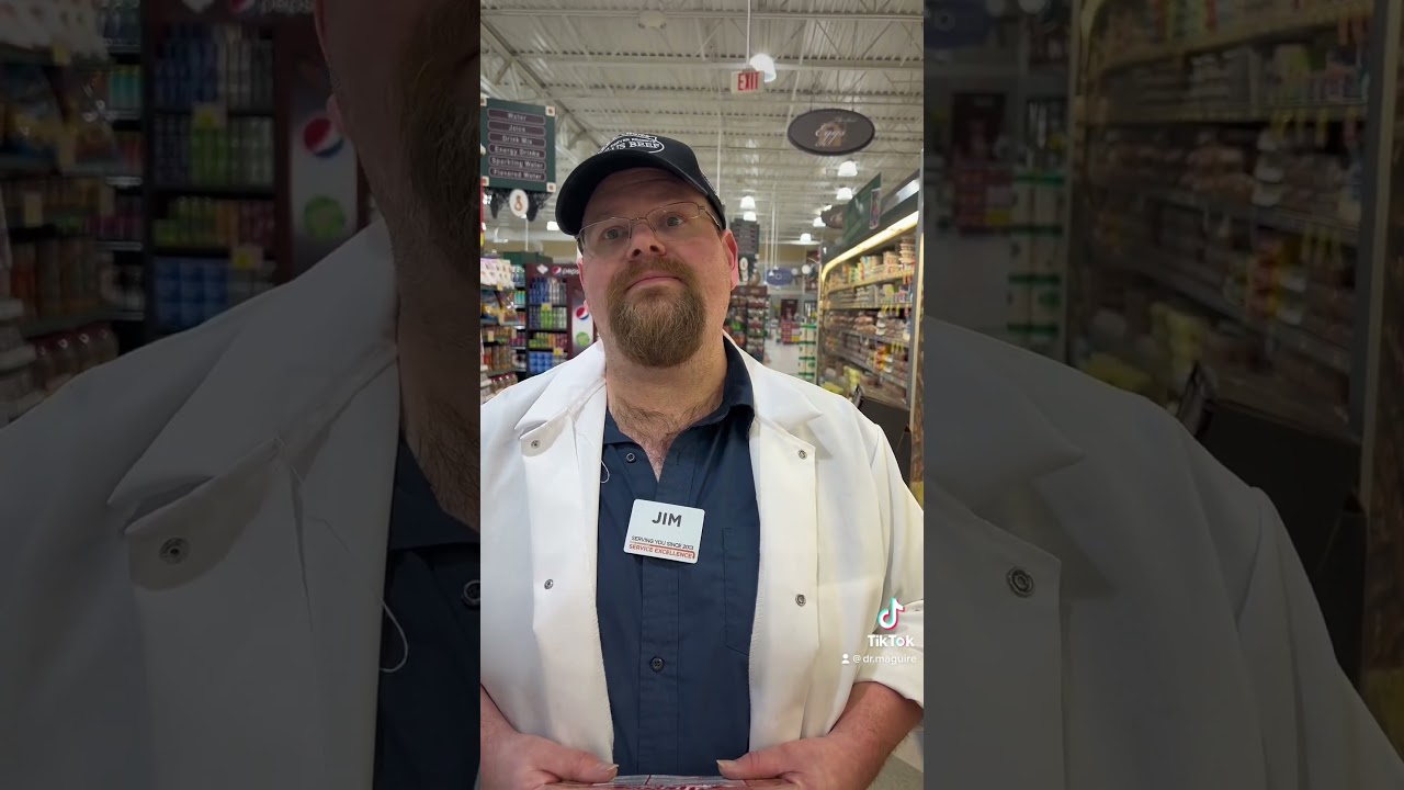 Meet Jim, a dedicated grocery store employee. 