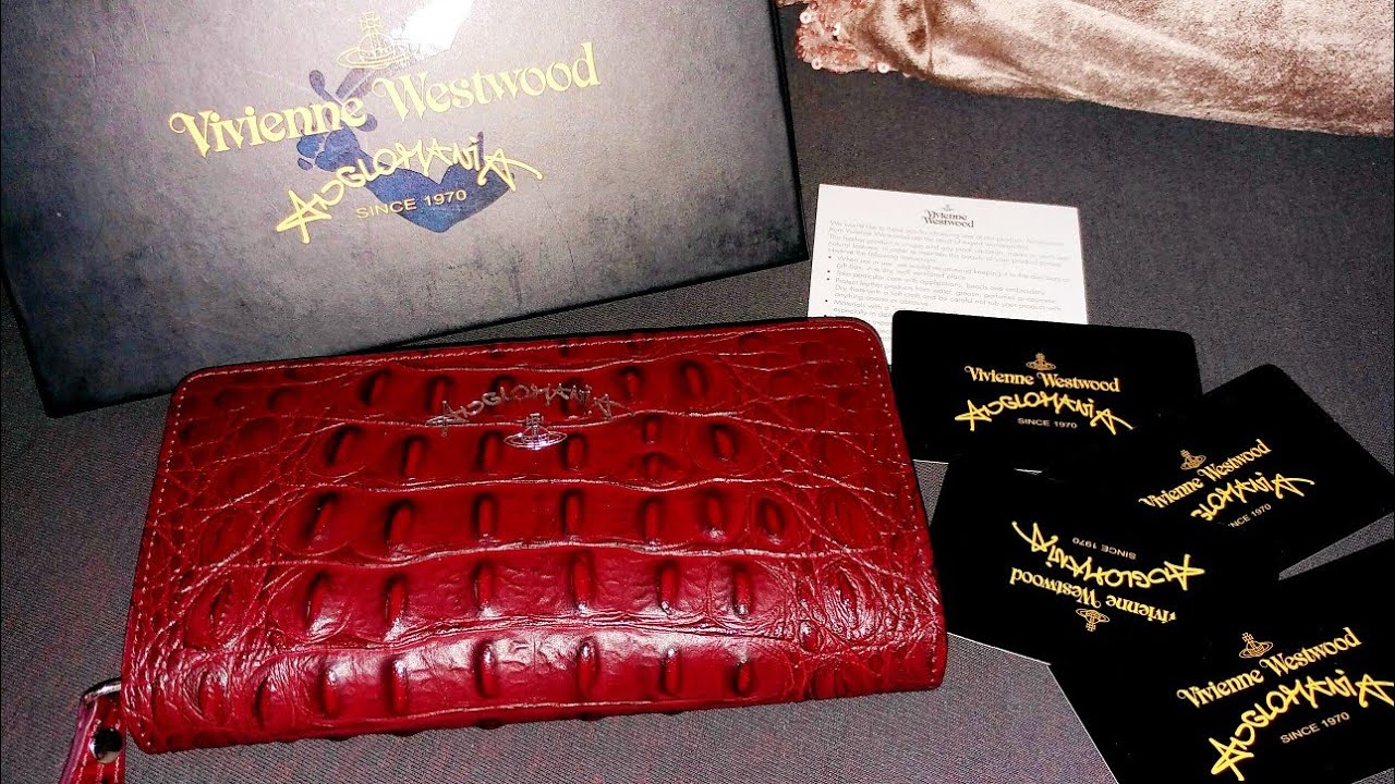 👑 VIVIENNE WESTWOOD 👑 ANGLOMANIA RED CROC LEATHER WALLET | Luxury Purse Unboxing & Review