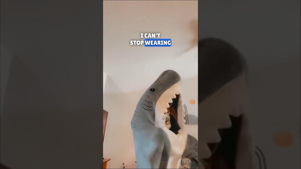 I bought the TikTok shark onesie and now I can’t stop wearing it! #shark #onesie #tiktok #cozy