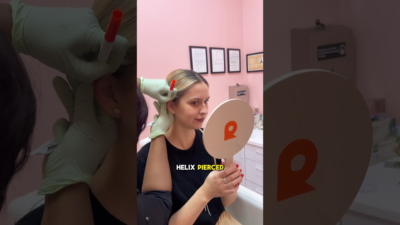 Mommy daughter moment - New Year, new ear piercings @heyrowan