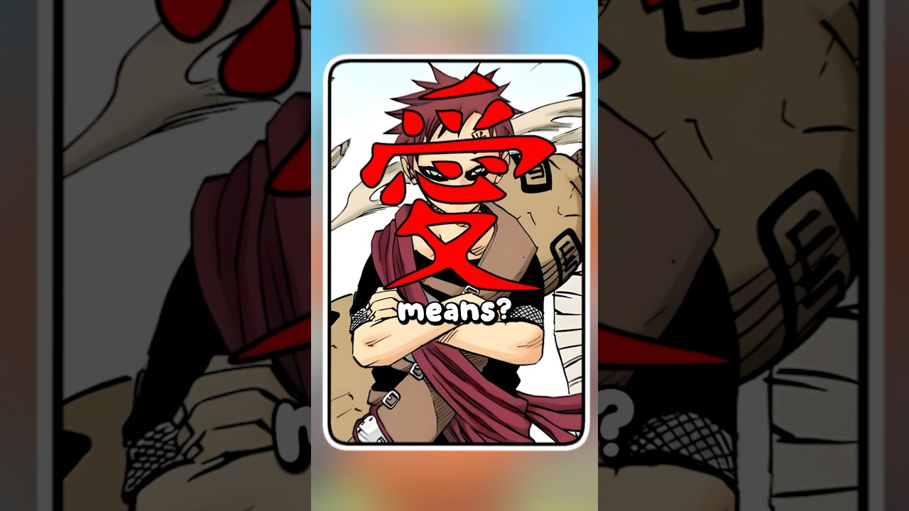 The meaning behind Gaara’s tattoo 🥲