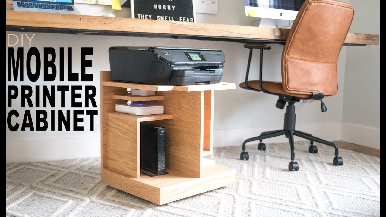 DIY Under Desk Printer Stand