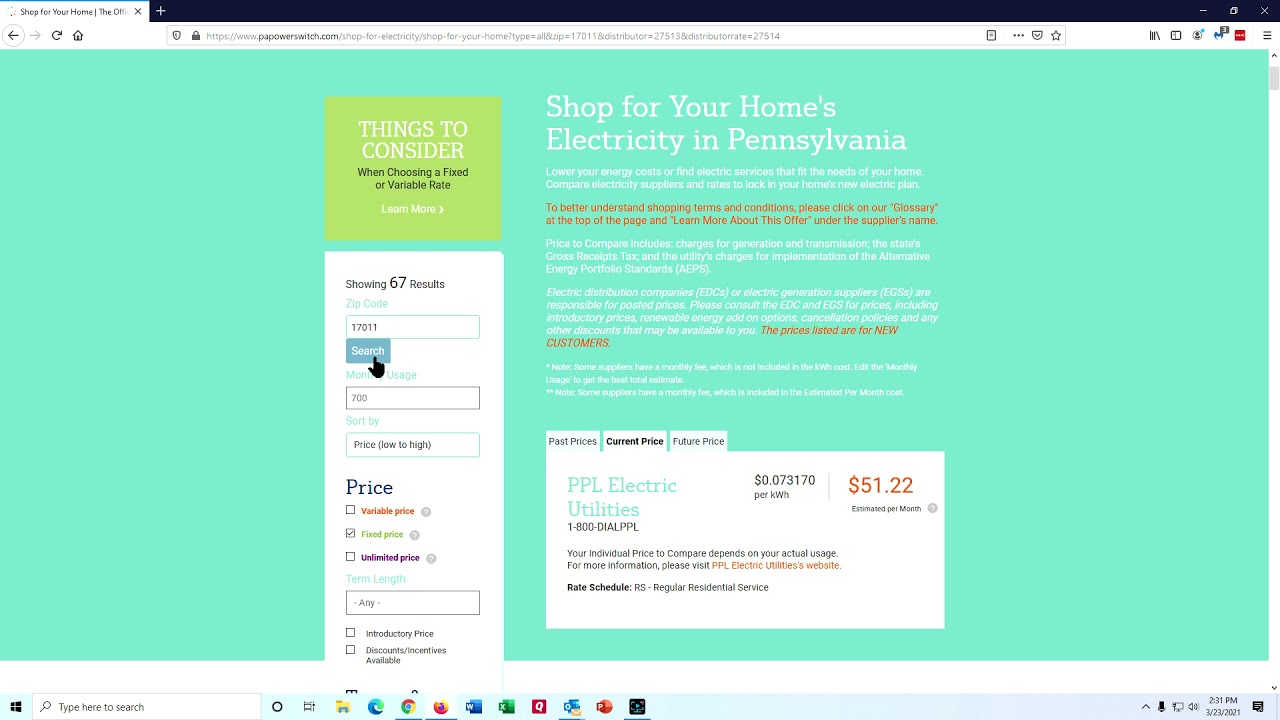 PA PowerSwitch Renewable Energy shopping Made Easy!