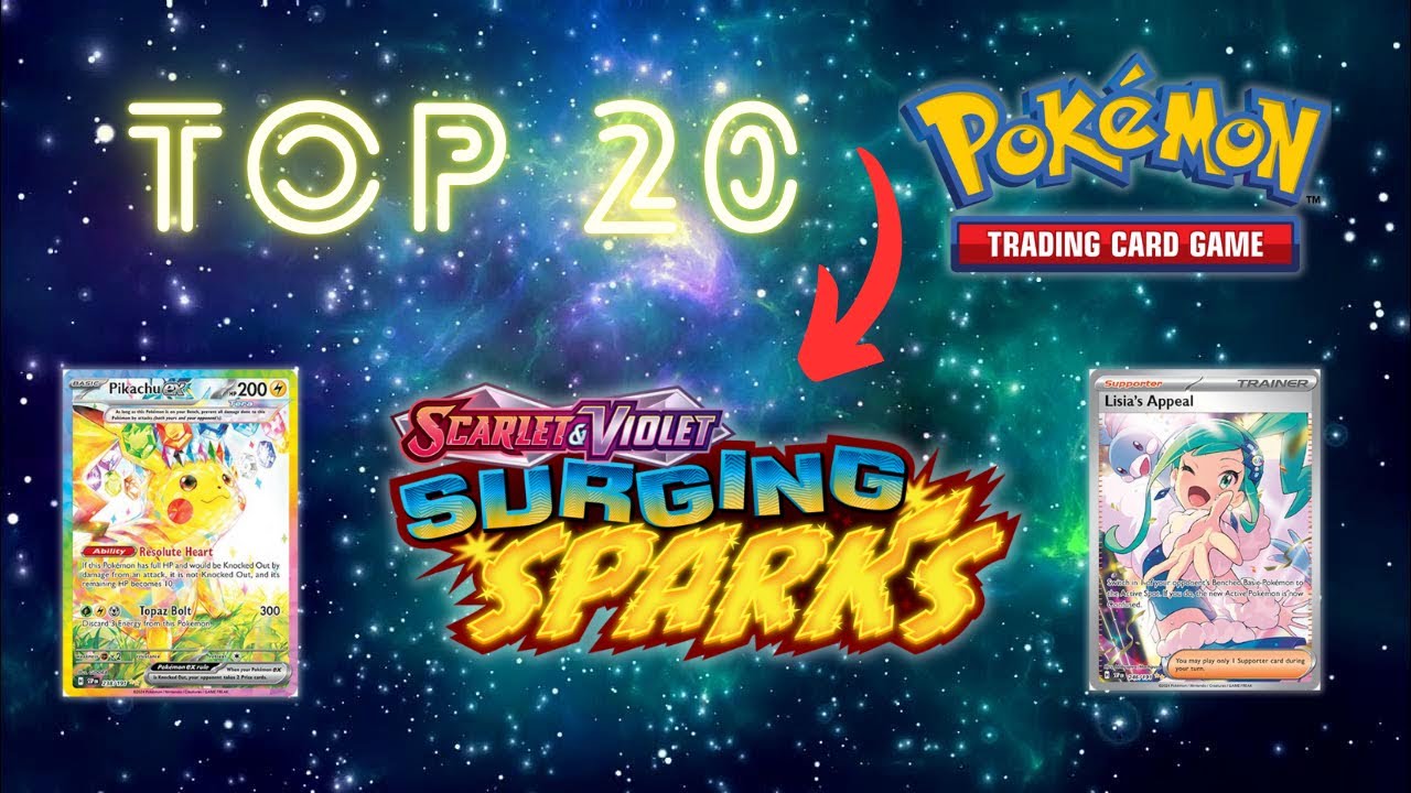 Top 20 EXPENSIVE Surging Sparks Pokémon Cards ⚡️ #surgingsparks #pokemon #top20
