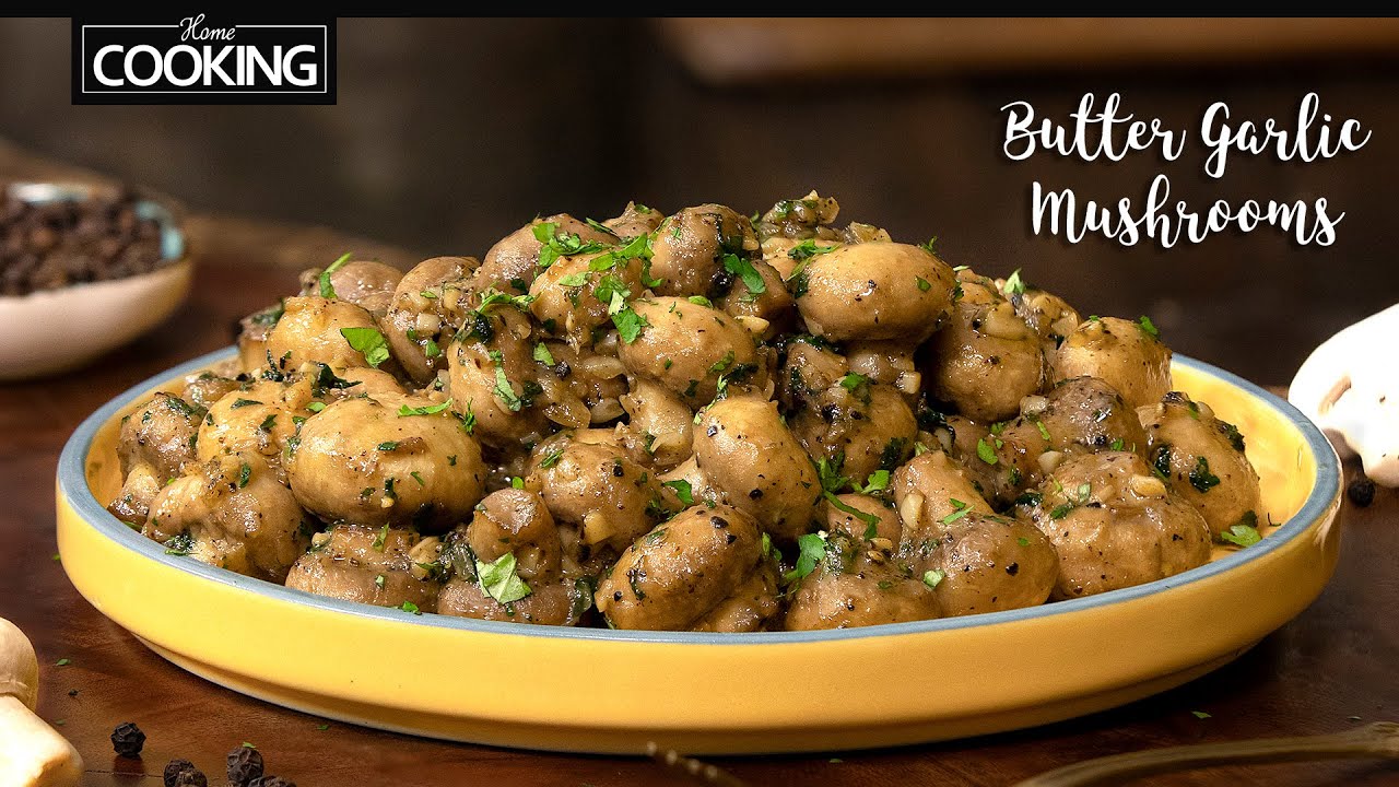 Creamy Butter Garlic Mushrooms | Garlic Mushroom Recipe | Veg Starters Recipes | Easy Dinner Recipes