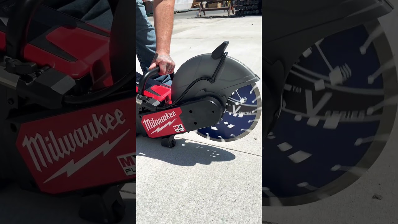The @MilwaukeeTool MX Fuel Cut Off Saw #concrete #concretelife #construction #satisfying #saw #fyp