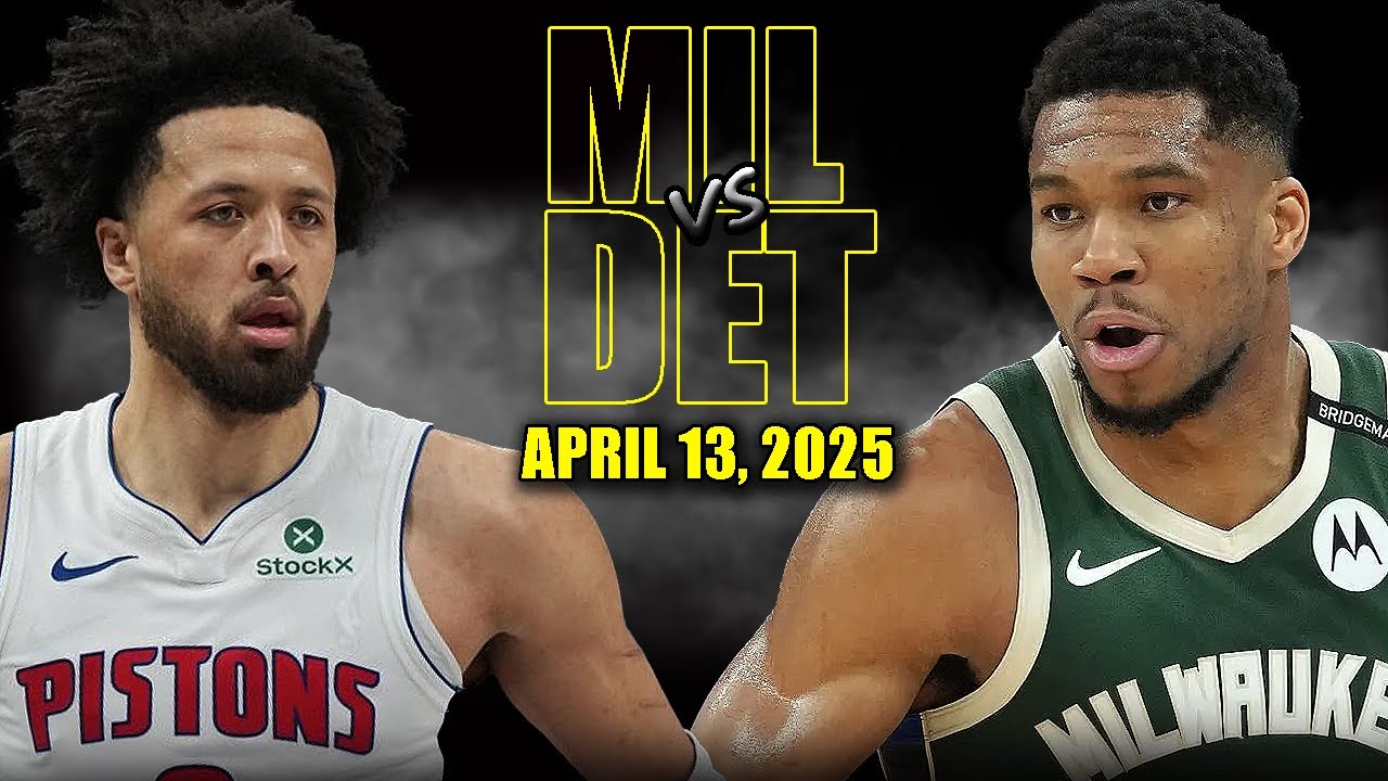 Milwaukee Bucks vs Detroit Pistons Full Game Highlights - April 13, 2025 | NBA Regular Season