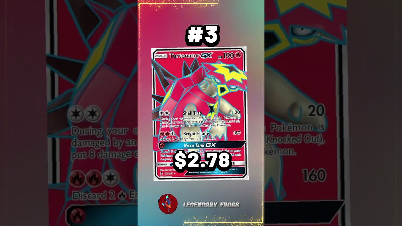 Top 5 Turtonator Pokemon Cards #shorts #top5 #pokemoncards #turtonator