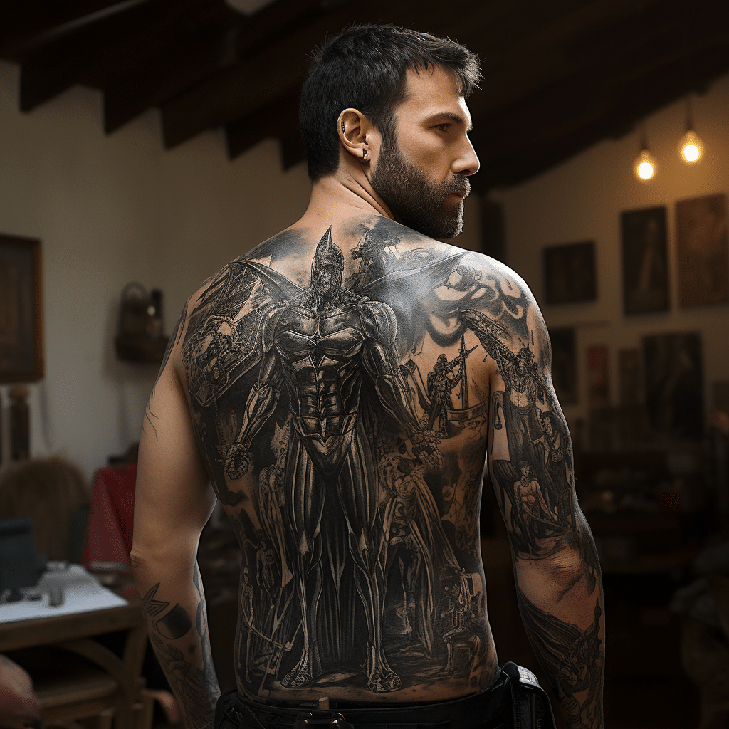 ben affleck back tattoo