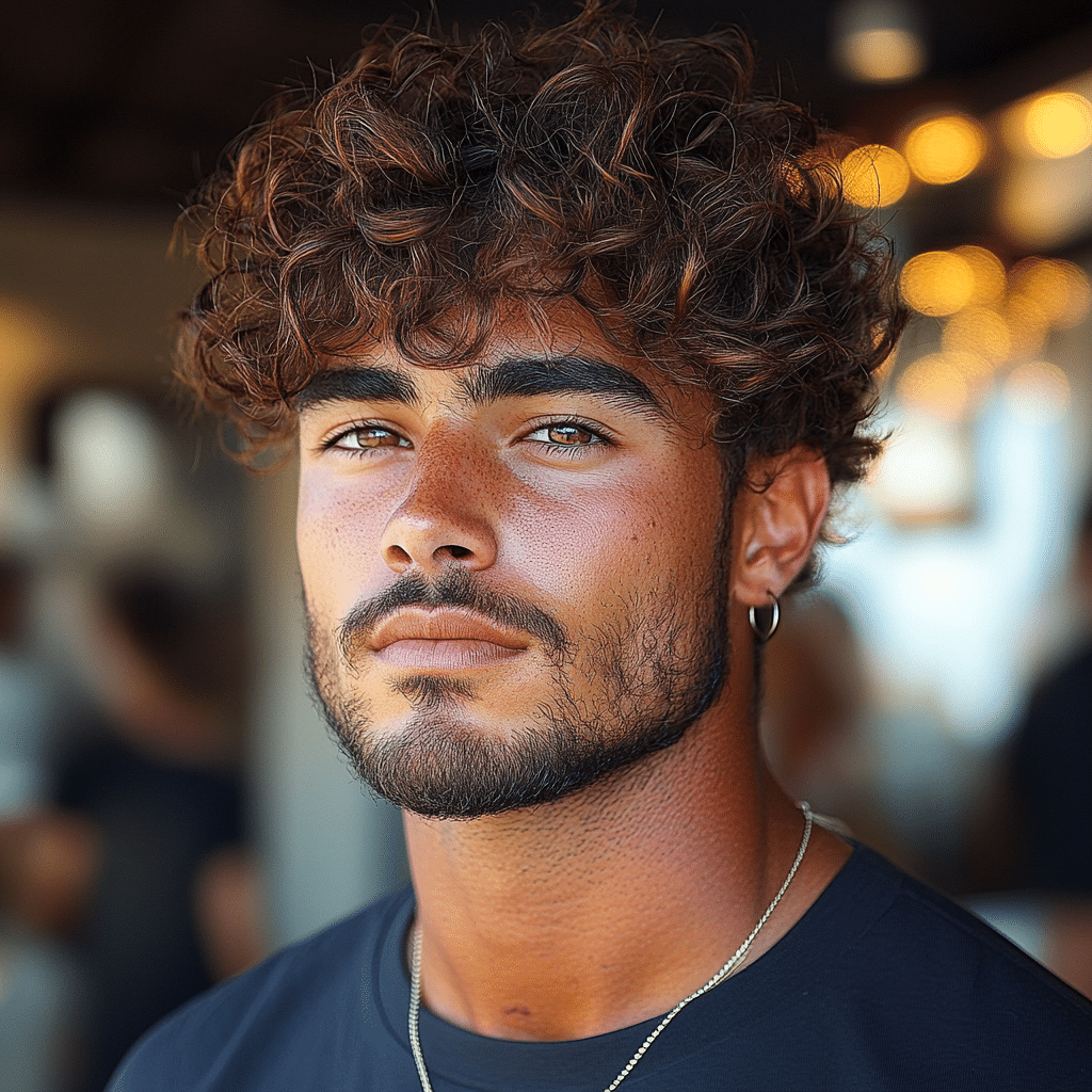 low taper fade curly hair