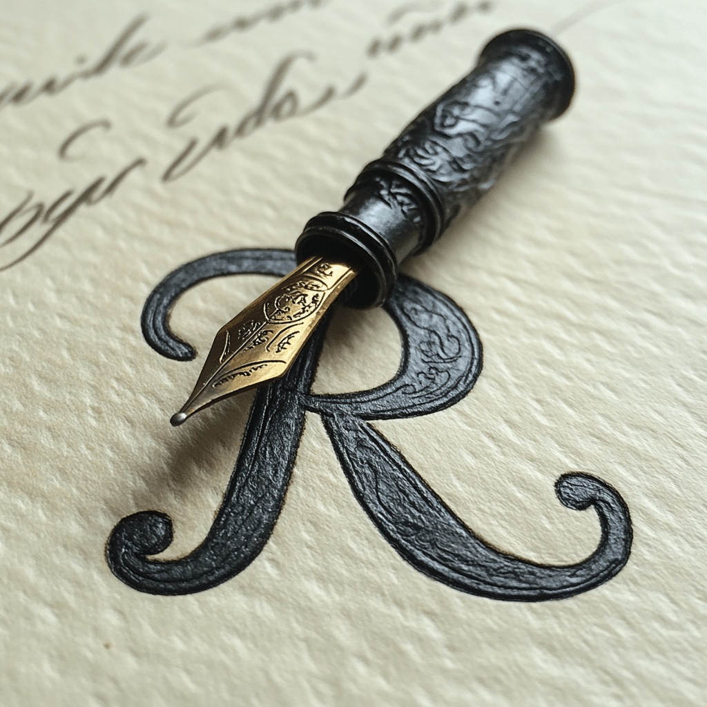 r in cursive