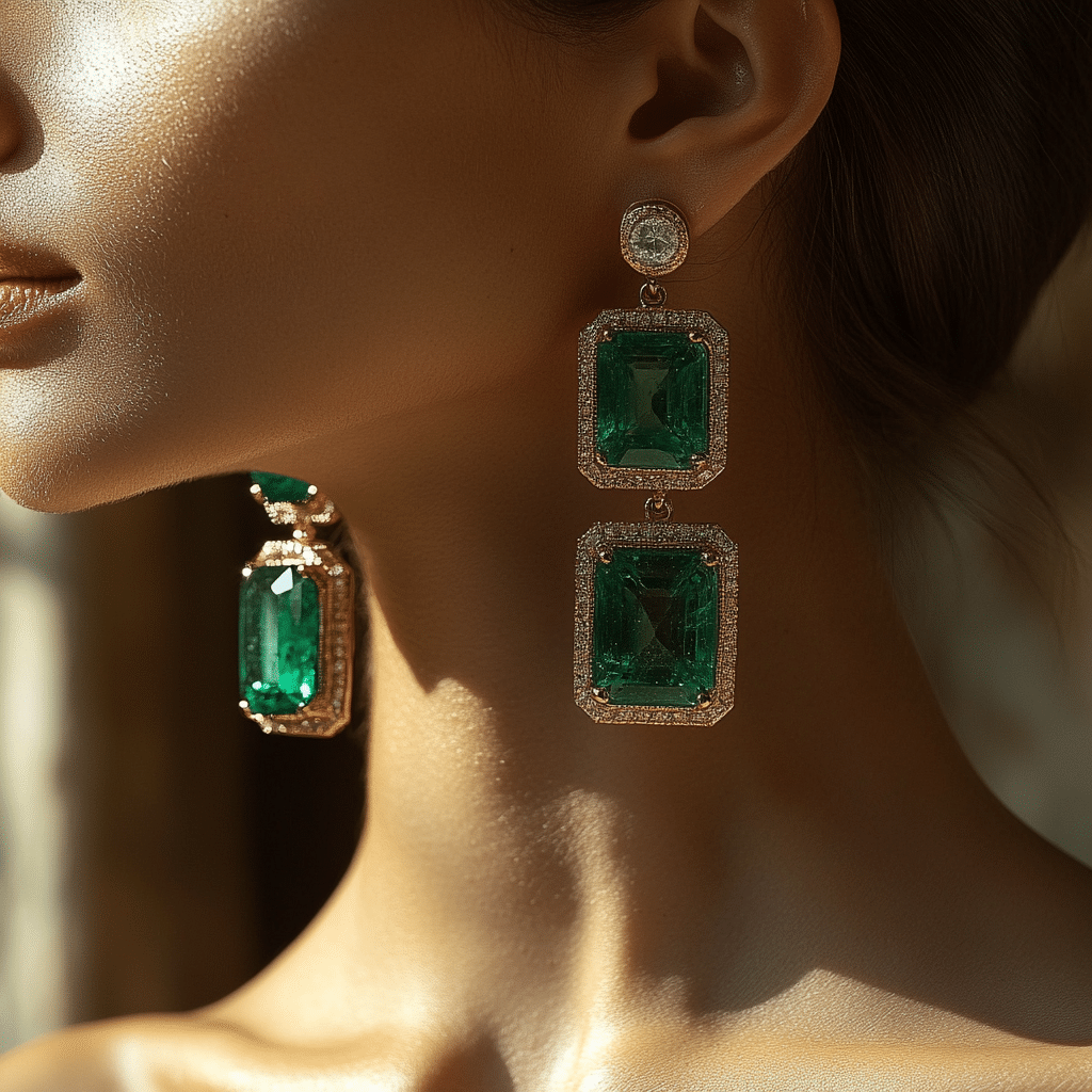 emerald earrings