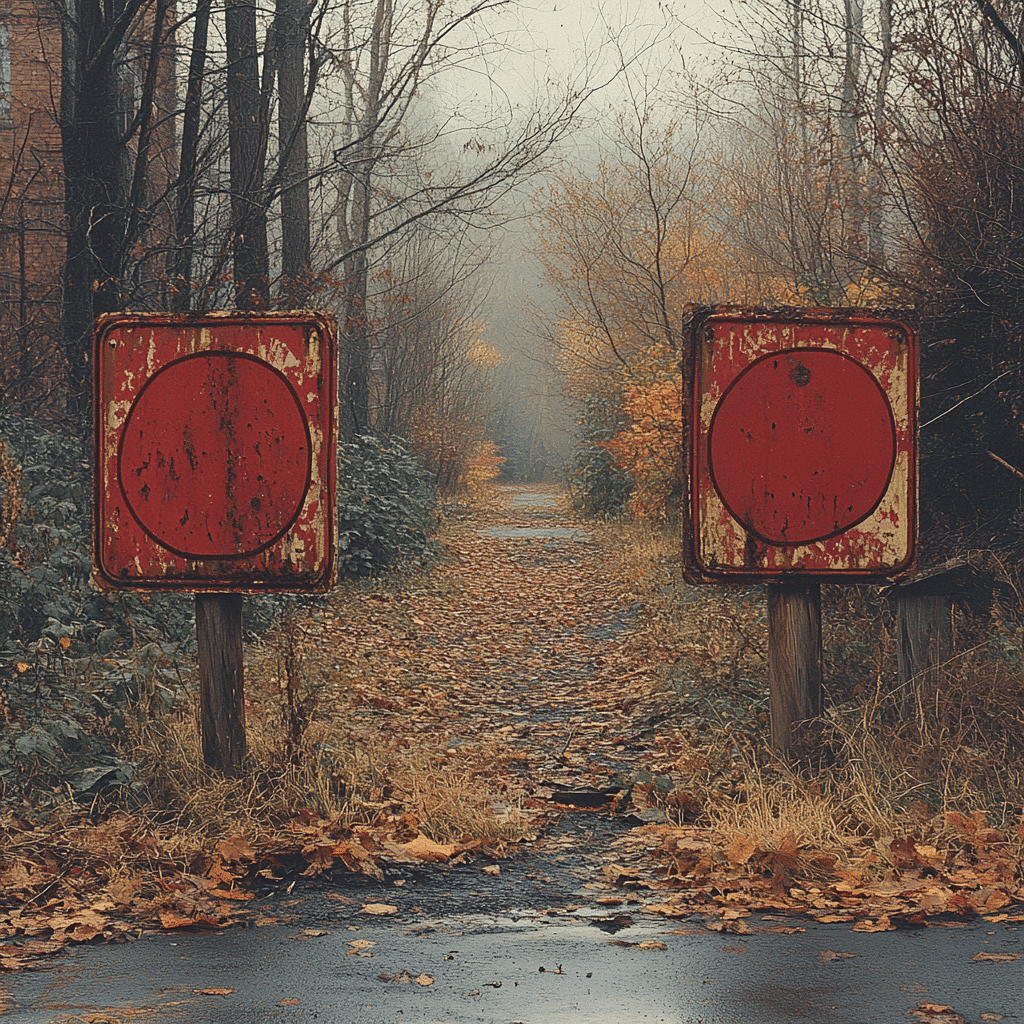 no trespassing signs