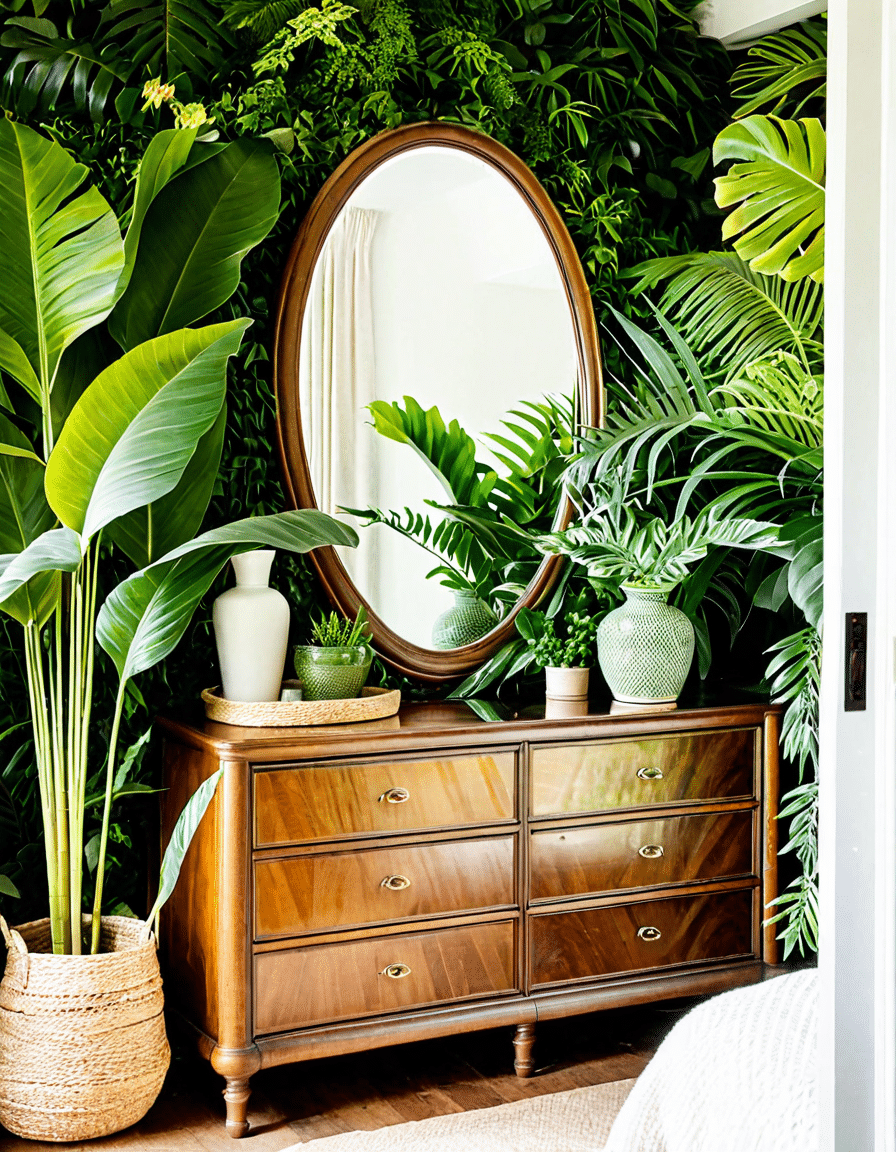 dresser with mirror