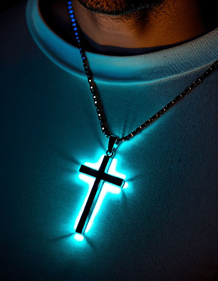 mens cross necklace