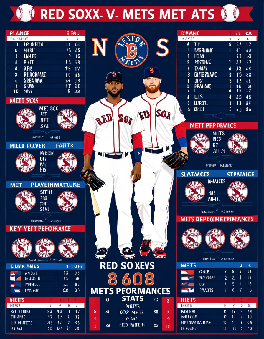 red sox vs mets match player stats